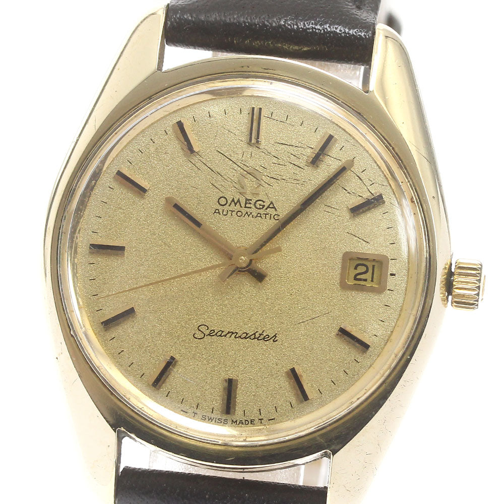 OMEGA Seamaster 166.067 Date Cal.565 gold Dial Automatic Men's Watch_868088
