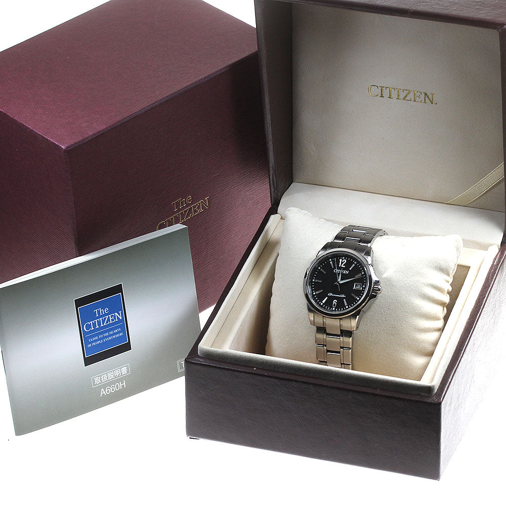 CITIZEN The Citizen chronomaster CTQ57-1025 Date Black Dial Quartz Men's _868198