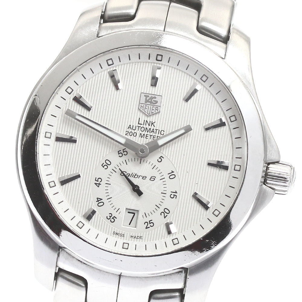 TAG HEUER Link WJF211B Caliber 6 Date Silver Dial Automatic Men's Watch_868202