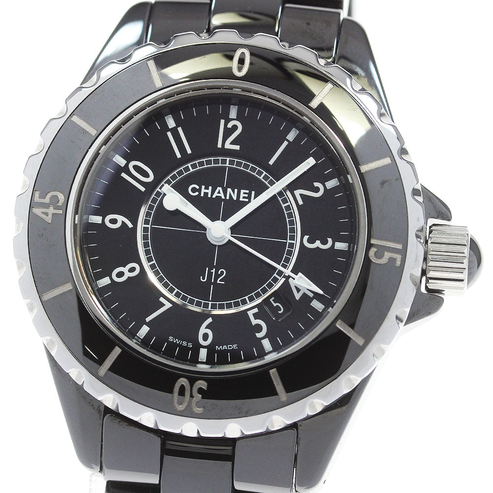 CHANEL J12 H0682 Date black ceramic black Dial Quartz Ladies Watch_868223