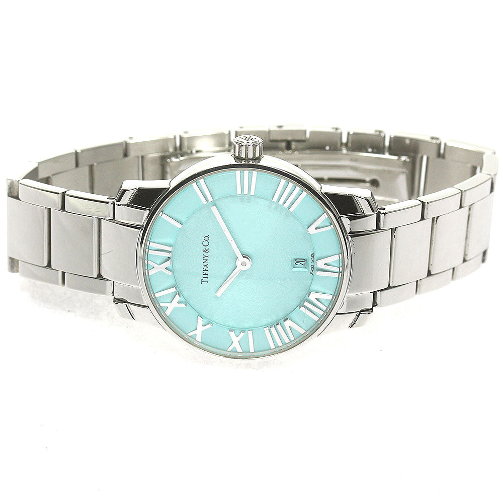 TIFFANY&Co. Atlas 63452807 2 Hand Date Blue Dial Quartz Ladies Watch_868232