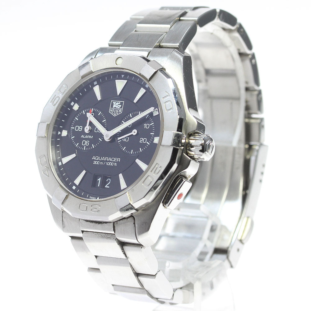 TAG HEUER Aqua racer WAY111Z Alarm date black Dial Quartz Men's Watch_868244