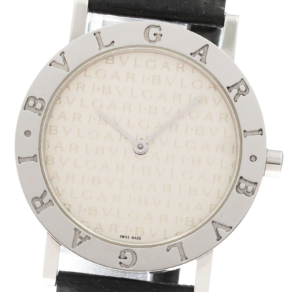 BVLGARI BVLGARIBVLGARI BB33SL Logo Mania Silver Dial Quartz Men's Watch_868283