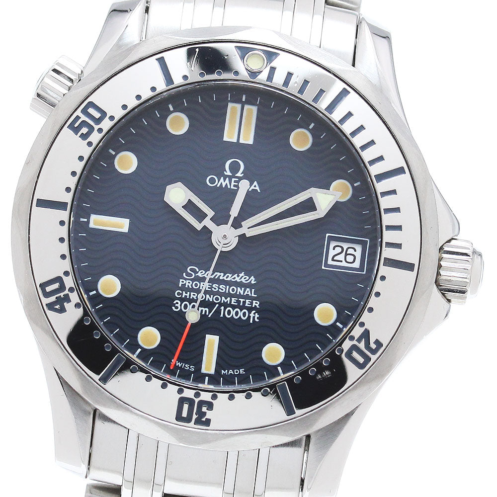 OMEGA Seamaster300 2552.80 Date Navy Dial Automatic Boy's Watch_868309