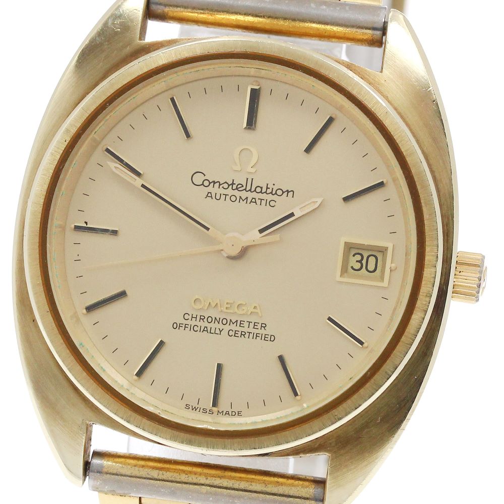 OMEGA Constellation Date Cal.1011 gold Dial Automatic Men's Watch_868310