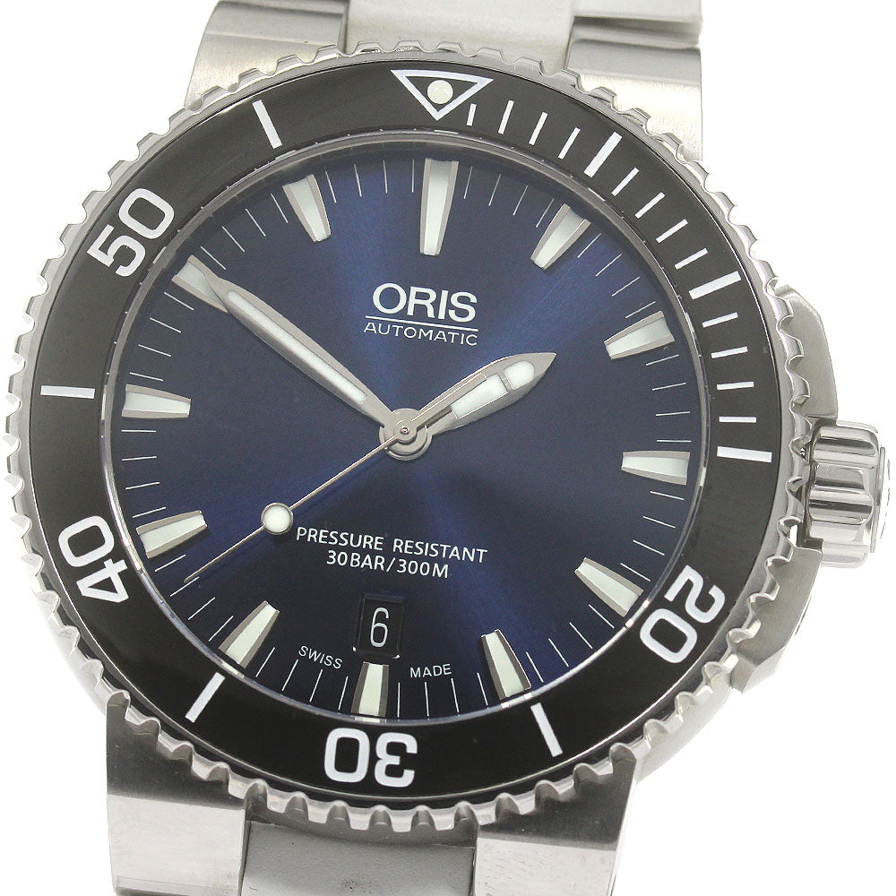 ORIS Aquis 01 733 7653 4135 Date Navy Dial Automatic Men's Watch_868332