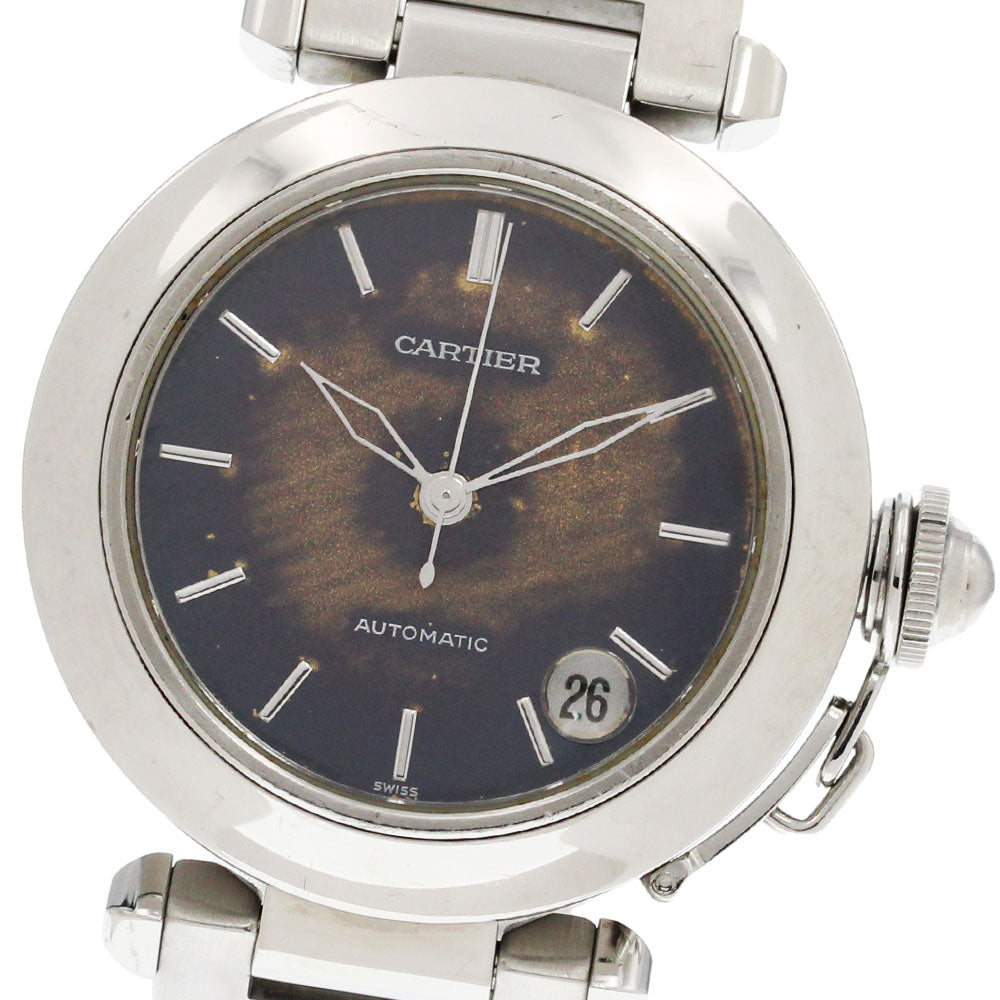 CARTIER Pasha C W31014M7 Date Navy Dial Automatic Boy's Watch_868350
