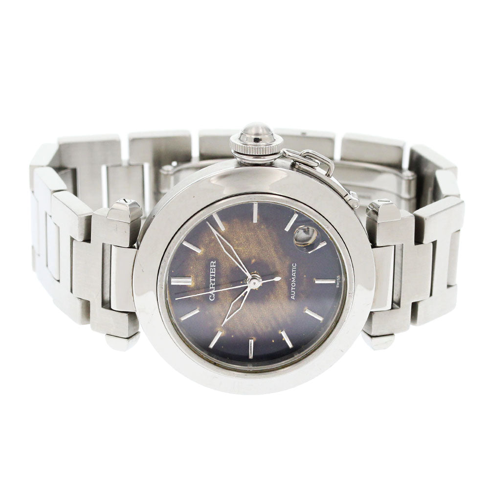 CARTIER Pasha C W31014M7 Date Navy Dial Automatic Boy's Watch_868350