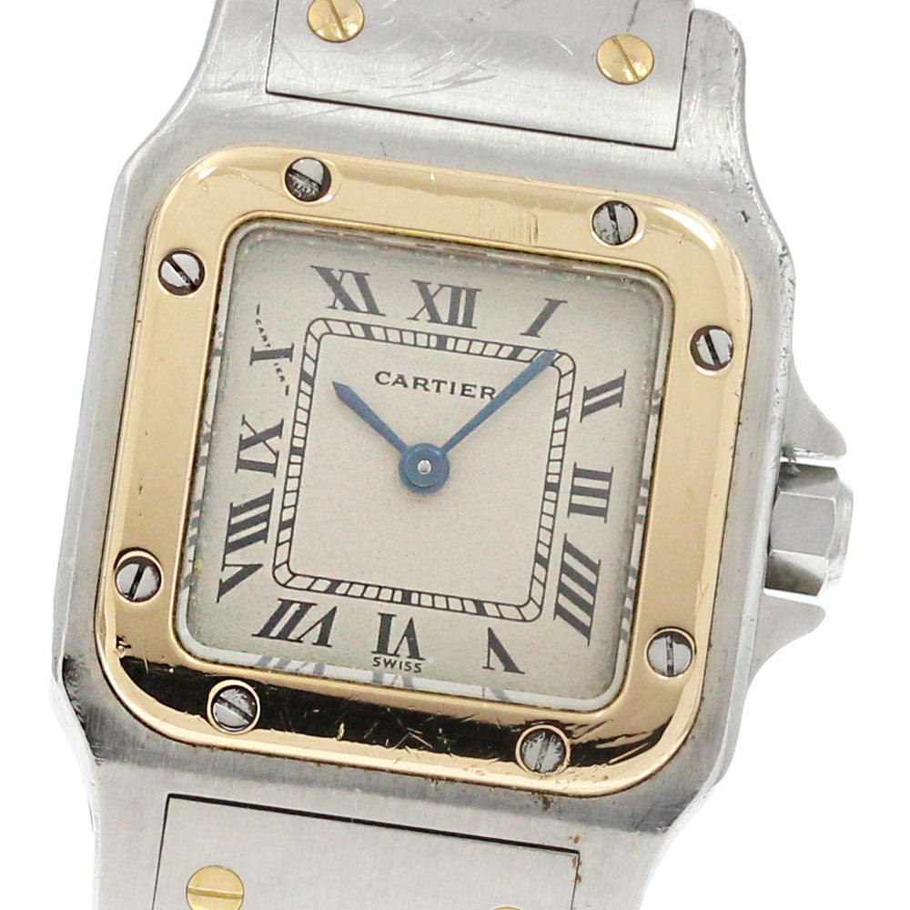 CARTIER Santos GalbeeSM W20012C4 beige Dial Quartz Ladies Watch_868351