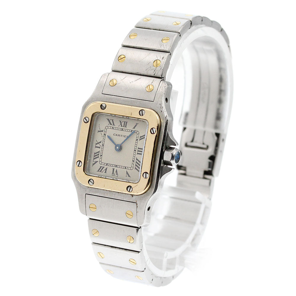 CARTIER Santos GalbeeSM W20012C4 beige Dial Quartz Ladies Watch_868351