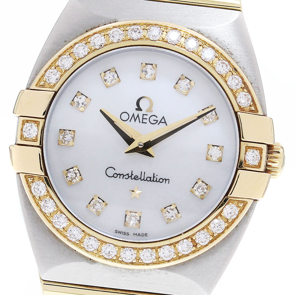 OMEGA Constellation Double Eagle 1389.75 Diamond bezel 12P White shell Dial Quartz Ladies Watch_868367