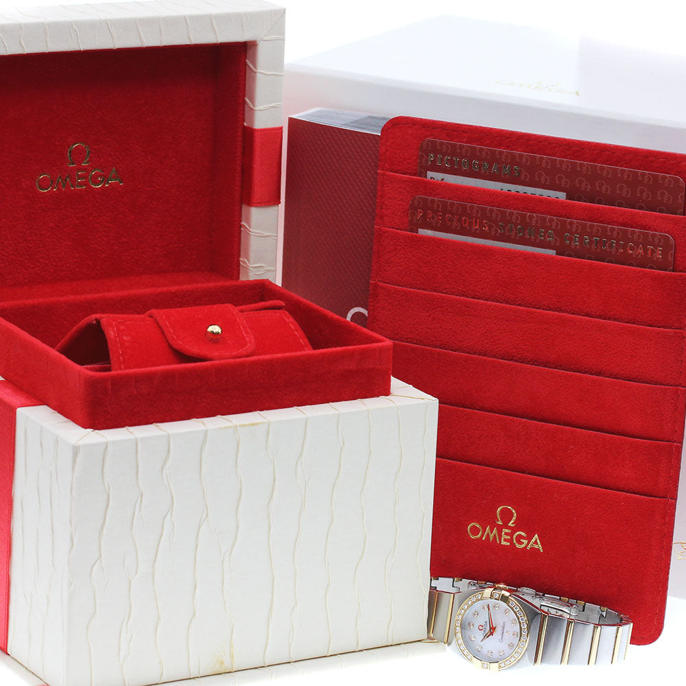 OMEGA Constellation Double Eagle 1389.75 Diamond bezel 12P White shell Dial Quartz Ladies Watch_868367