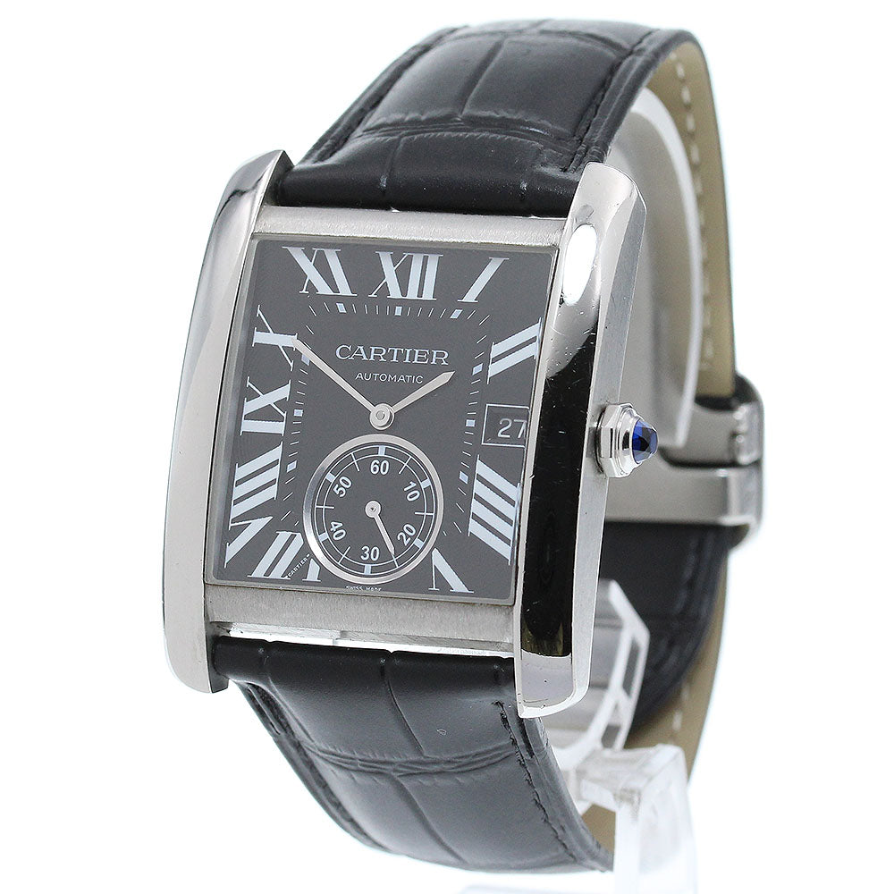 CARTIER Tank MC W5330004 Date Small Second black Dial Automatic Men's Watch_868369