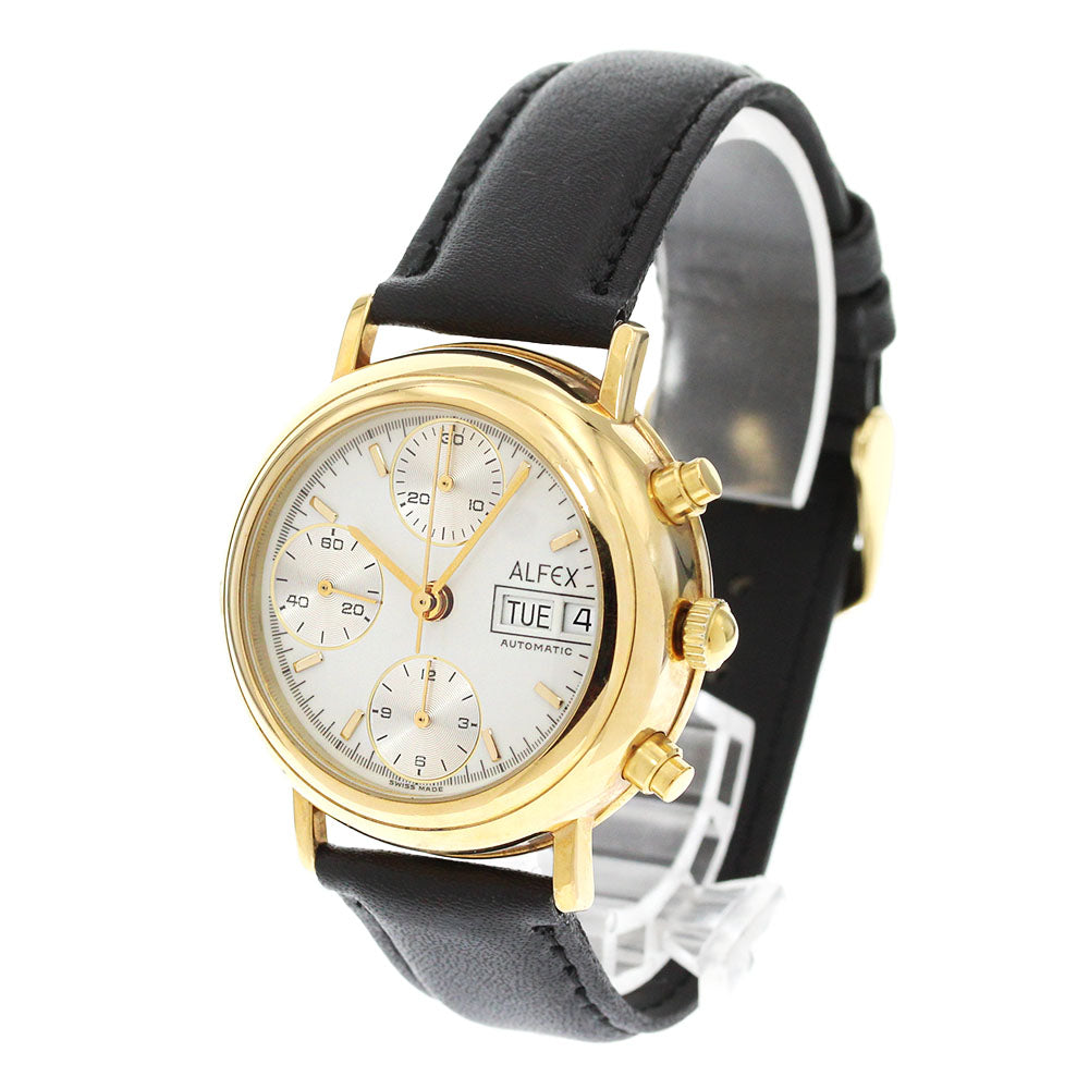 ALFEX 5104 Day-Date Chronograph white Dial Automatic Boy's Watch_868384