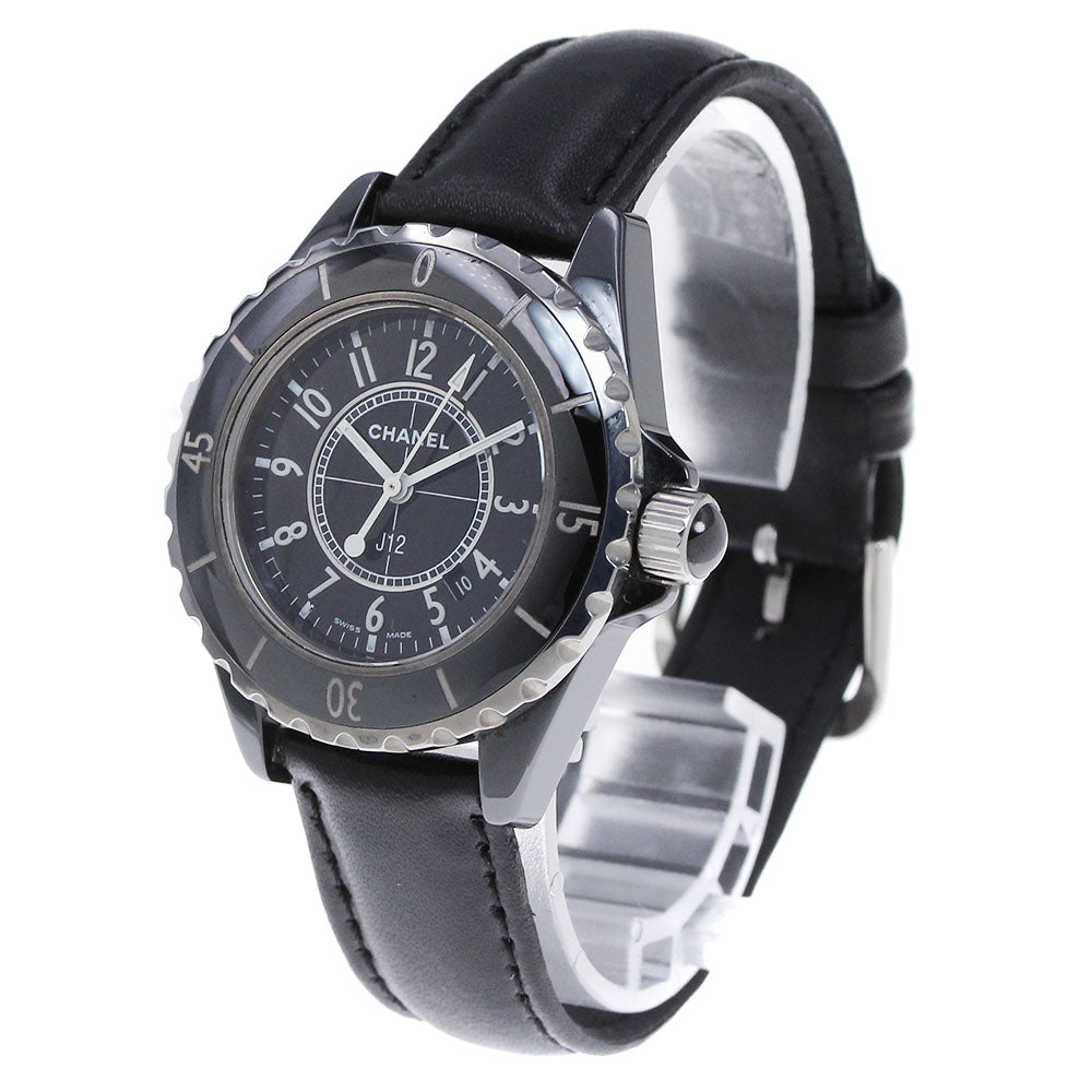 CHANEL J12 H0680 Black ceramic date black Dial Quartz Ladies Watch_868385
