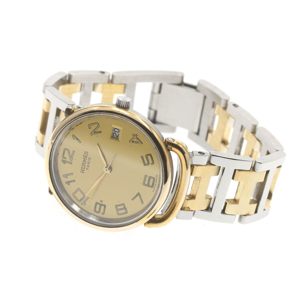 HERMES Pullman Date gold Dial Quartz Boy's Watch_868401