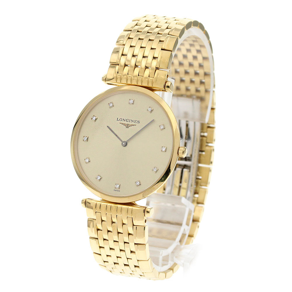 LONGINES Grand classic L4.709.2 12P diamond gold Dial Quartz Men's Watch_868437