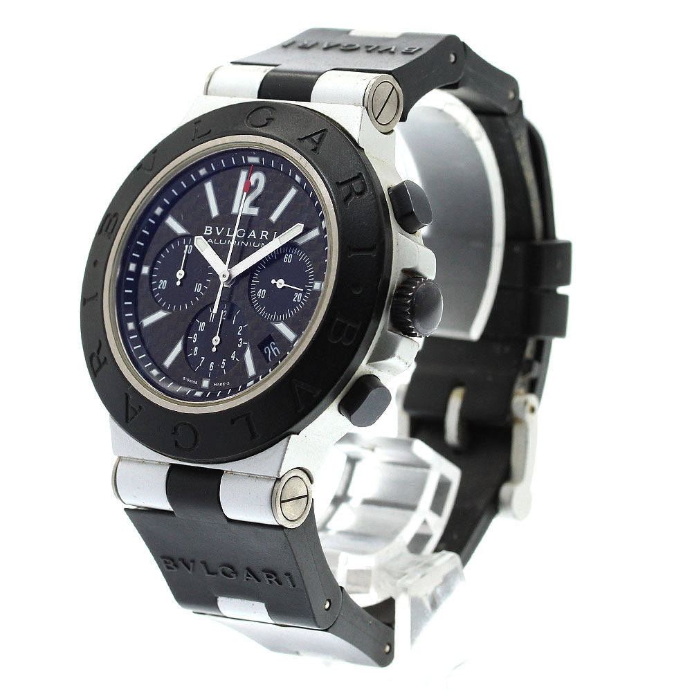 BVLGARI aluminum AC44TA Chronograph black Dial Automatic Men's Watch_868469