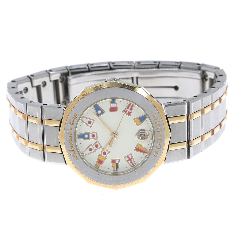 CORUM Admirals cup 39.610.21V52B K18YG 2 tone beige Dial Quartz Ladies_868474