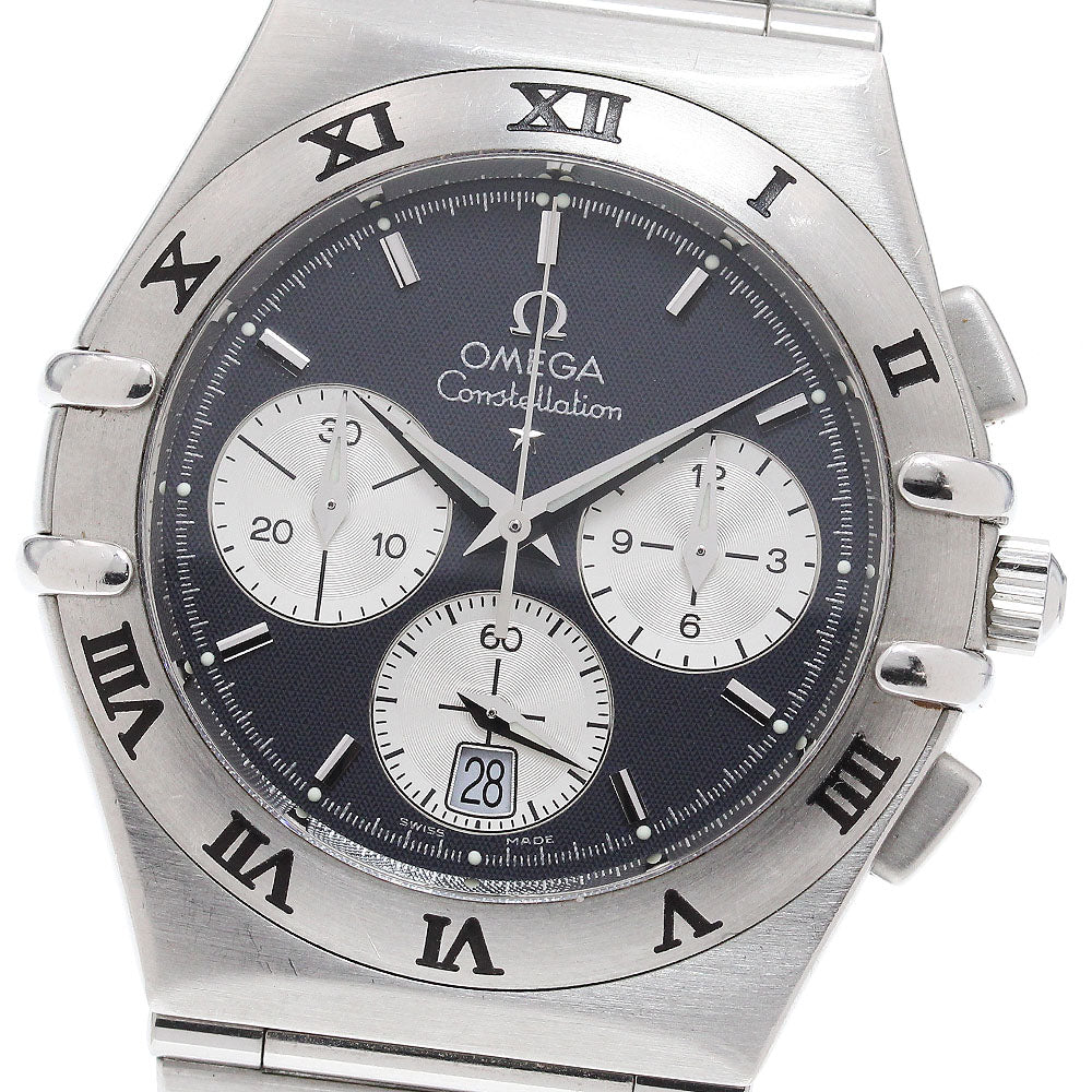 OMEGA Constellation 1542.40 Chronograph Date Navy Dial Quartz Men's Watch_868479