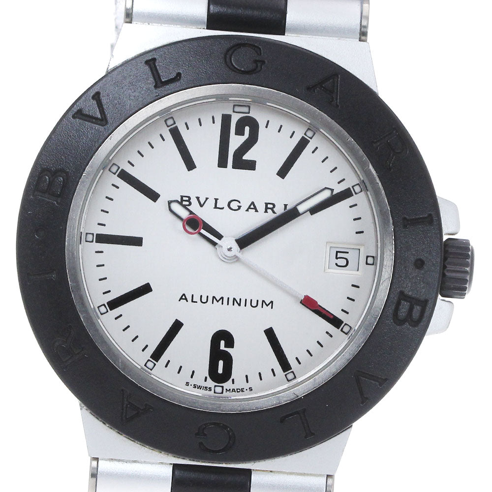 BVLGARI aluminum AL38TA Date Silver Dial Automatic Men's Watch_868524