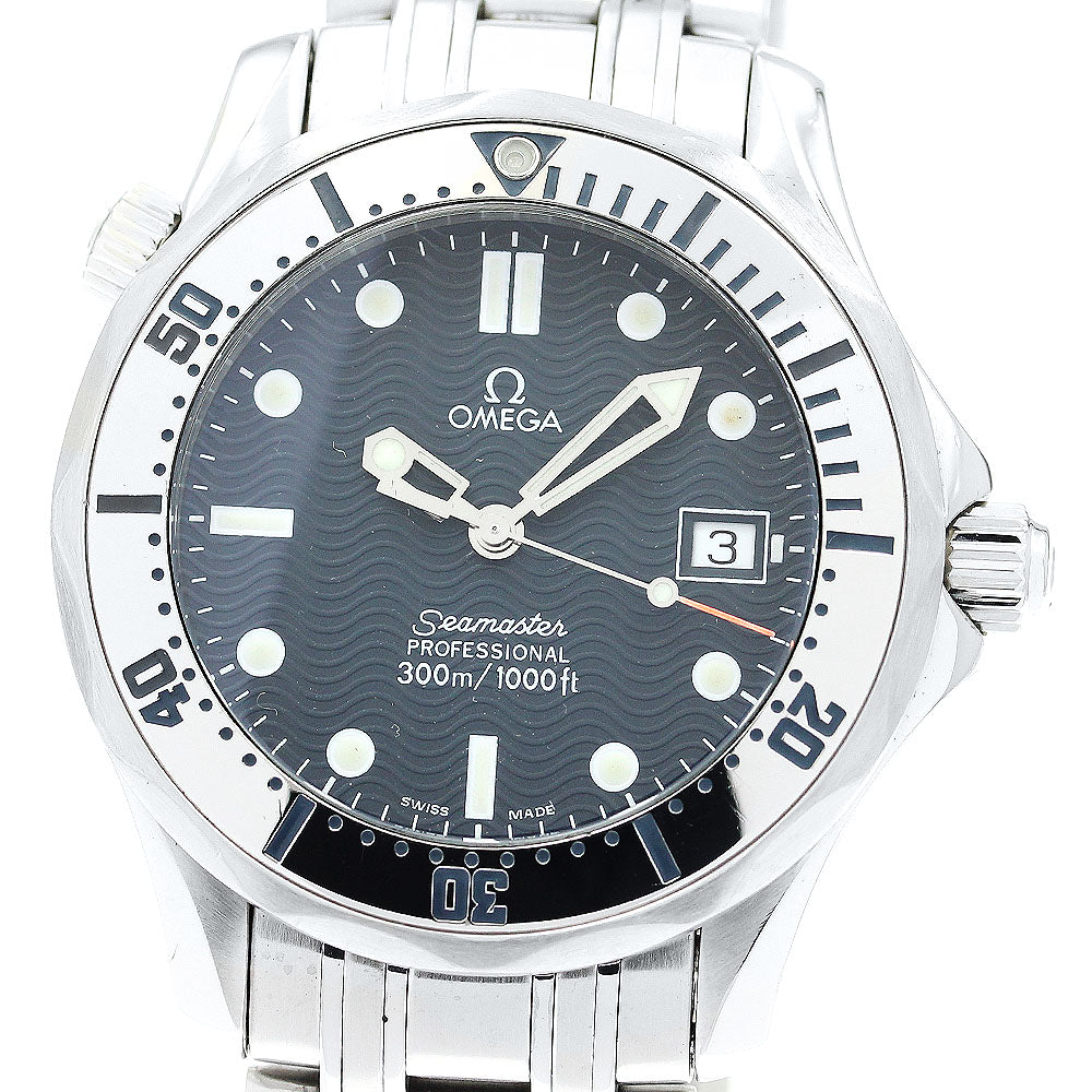 OMEGA Seamaster300 2562.80 Date blue Dial Quartz Boy's Watch_868536