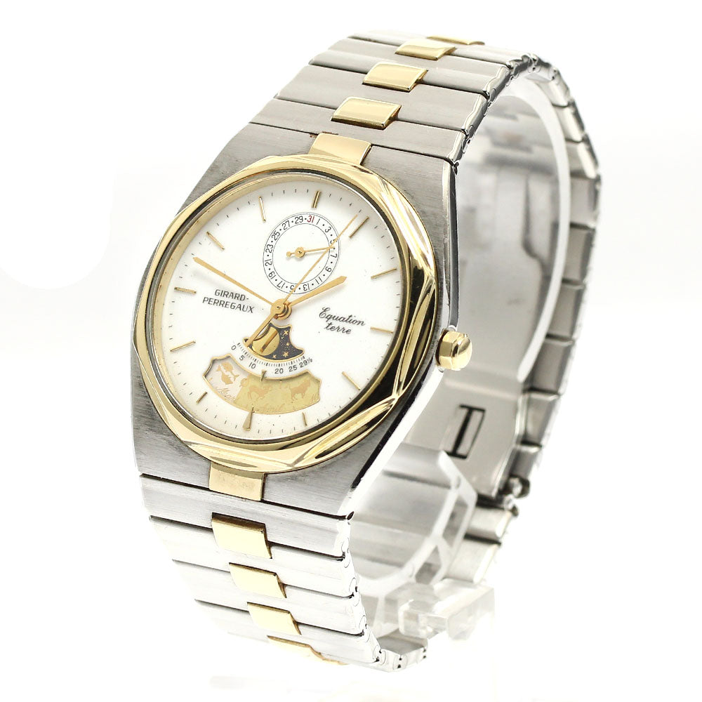 GIRARD PERREGAUX Equation Terra 4266-757 Date Moon Phase white Dial Quartz Men's Watch_868600