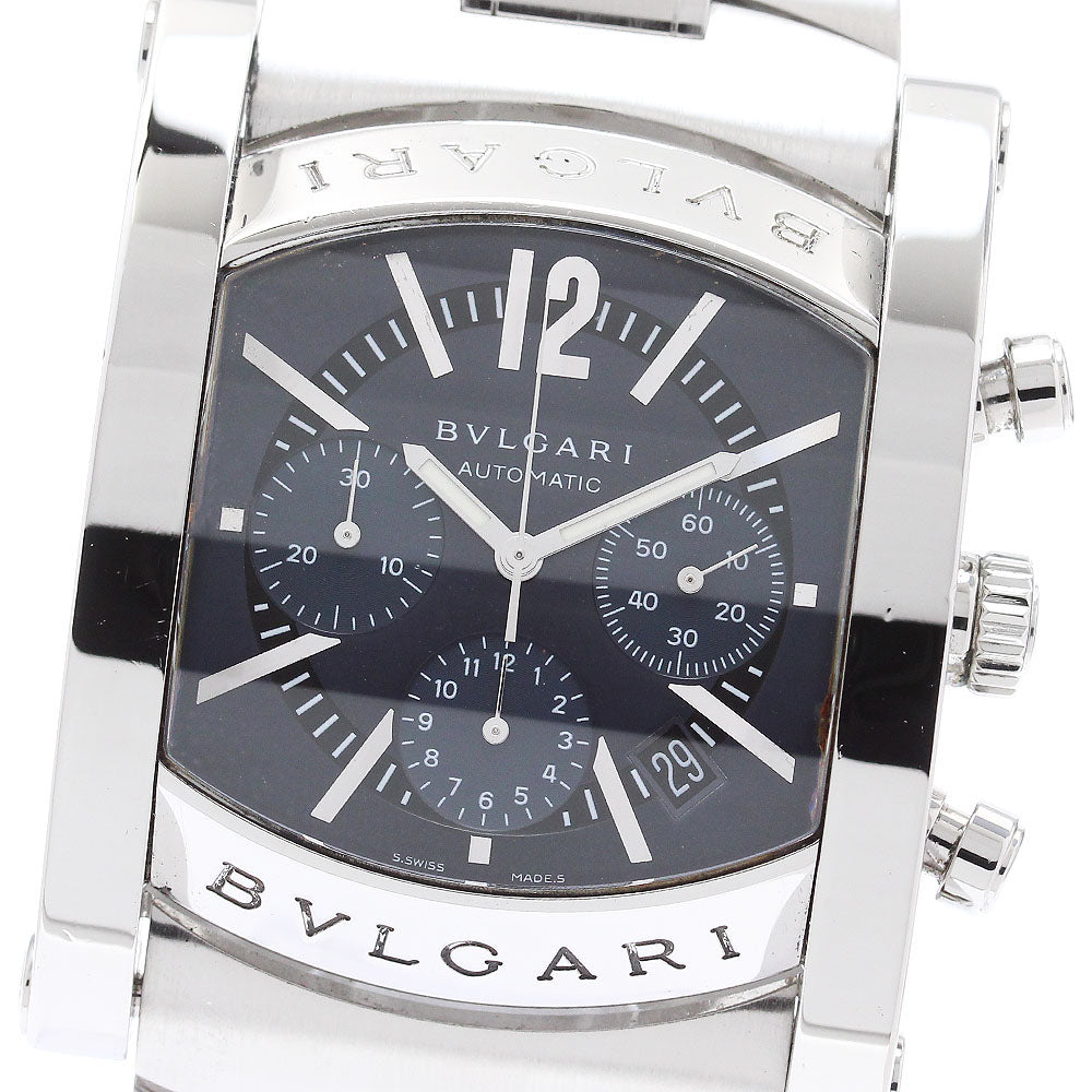 BVLGARI Assioma AA48SCH Chronograph gray Dial Automatic Men's Watch_868613
