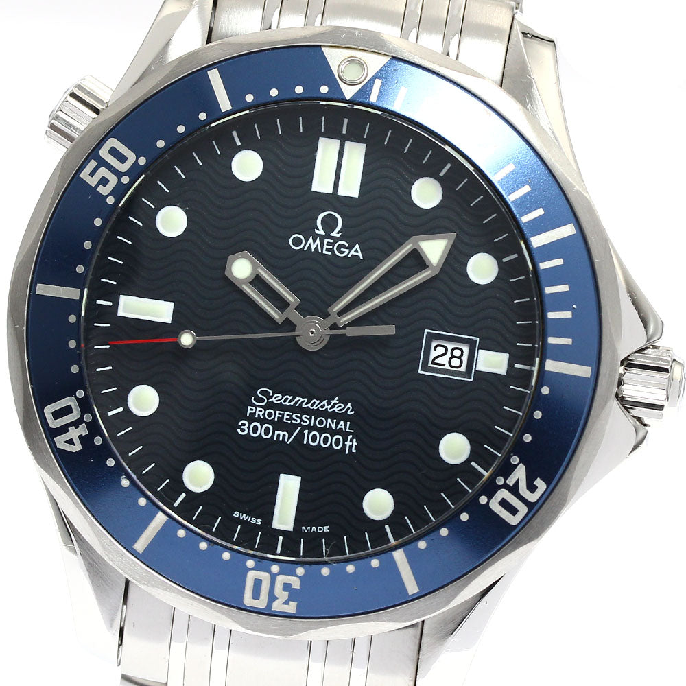 OMEGA Seamaster300 2541.80 Date Navy Dial Quartz Men's Watch_868618