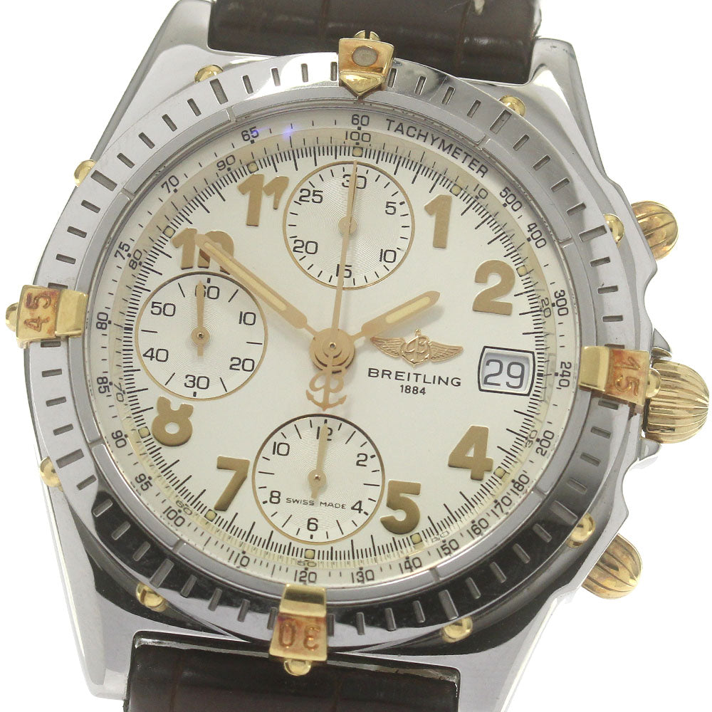 BREITLING Chronomat Bikoro B13050.1 Date Chronograph white Dial Automatic Men's Watch_868642