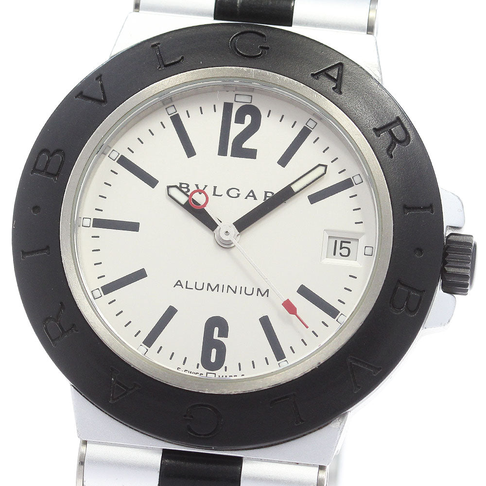 BVLGARI Aluminum AL38TA Date Silver Dial Automatic Men's Watch_868666
