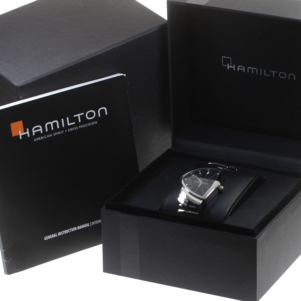 HAMILTON Ventura H244112 Black Dial Quartz Men's Watch_868691