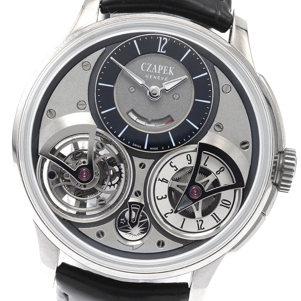 CZAPEK Plus Vendome Ombre 12544 Tourbillon GMT gray Dial Hand Winding Men's Watch_868741