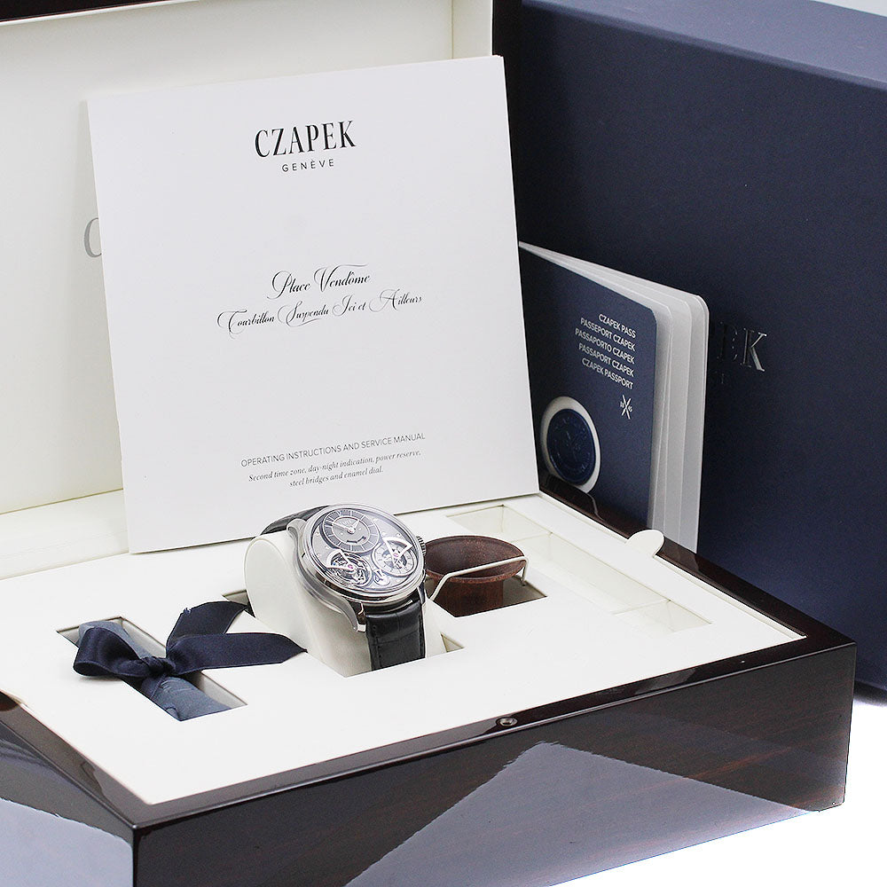 CZAPEK Plus Vendome Ombre 12544 Tourbillon GMT gray Dial Hand Winding Men's Watch_868741