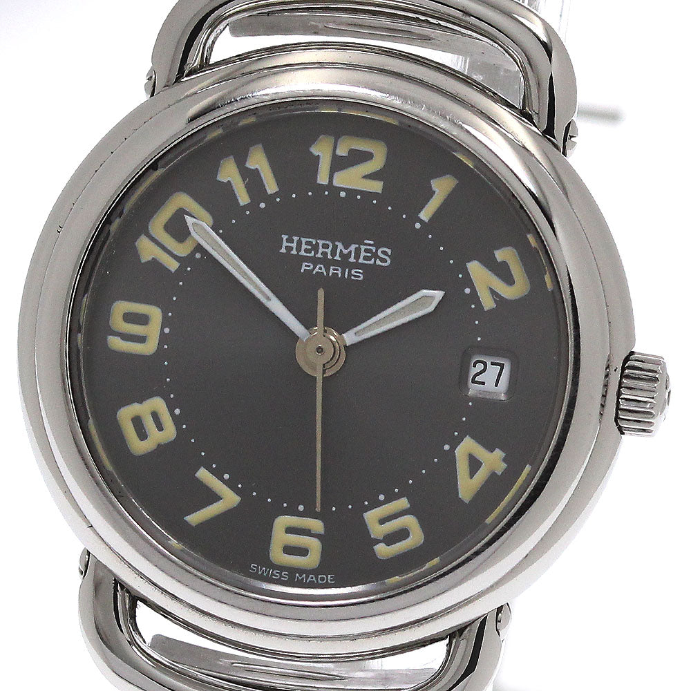 HERMES Pullman PU2.210 Date gray Dial Quartz Ladies Watch_868830