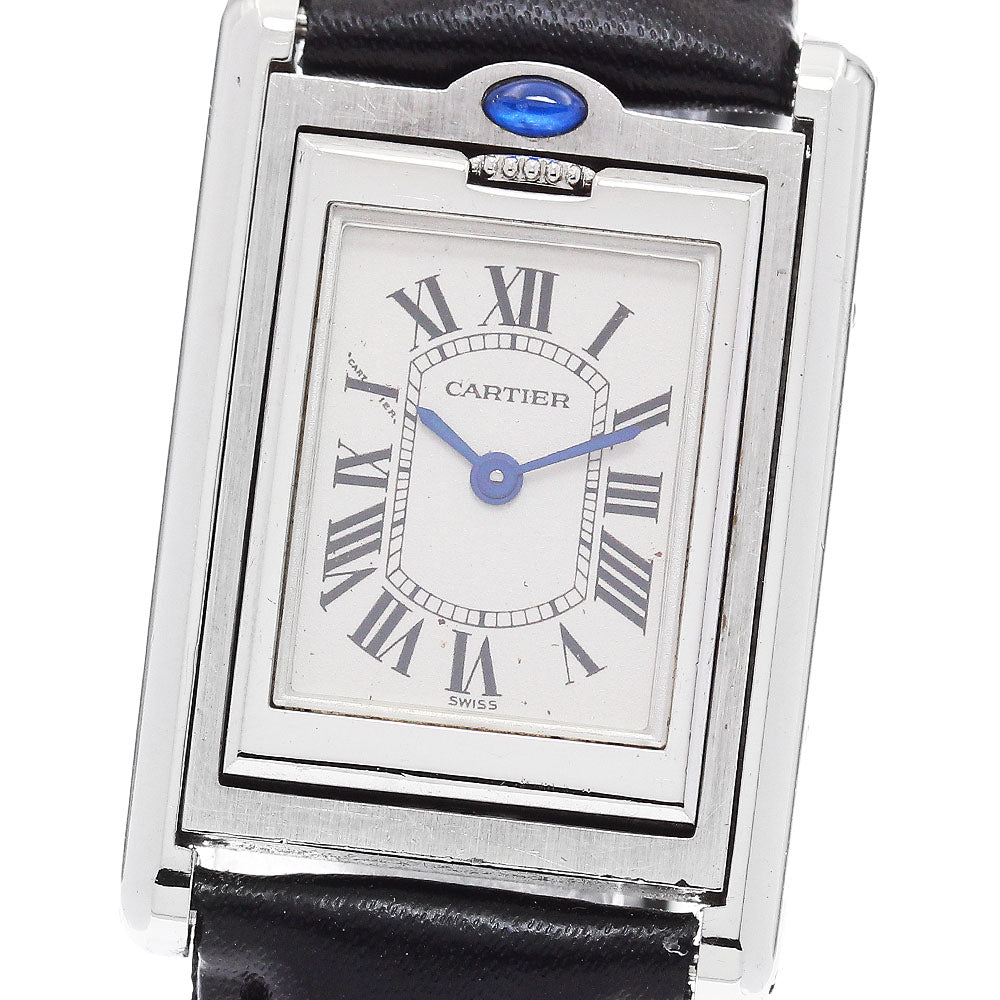 CARTIER Tank bath curant W1011158 beige Dial Quartz Ladies Watch_868870