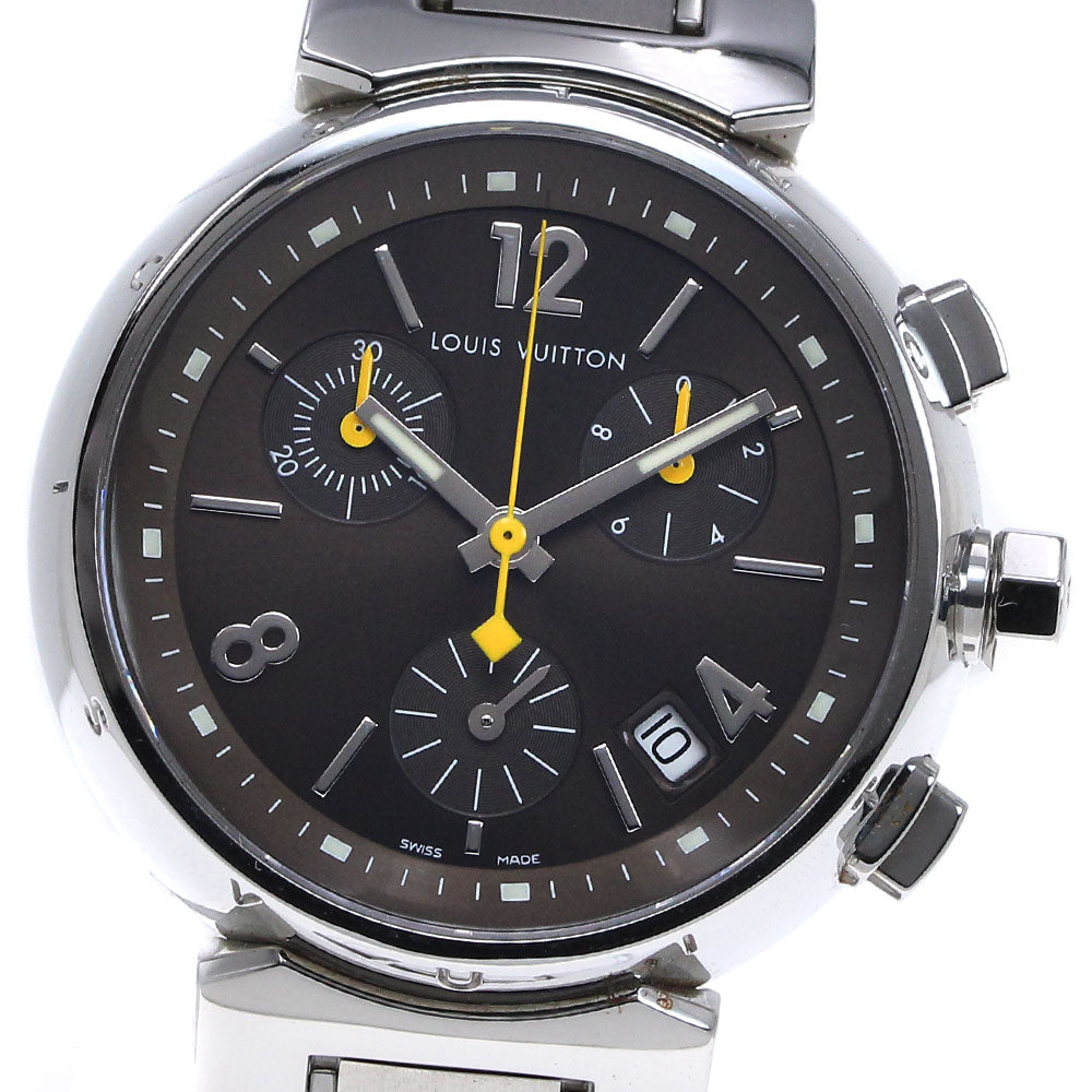 LOUIS VUITTON Tambour Q1321 Chronograph Brown Dial Quartz Boy's Watch_868871