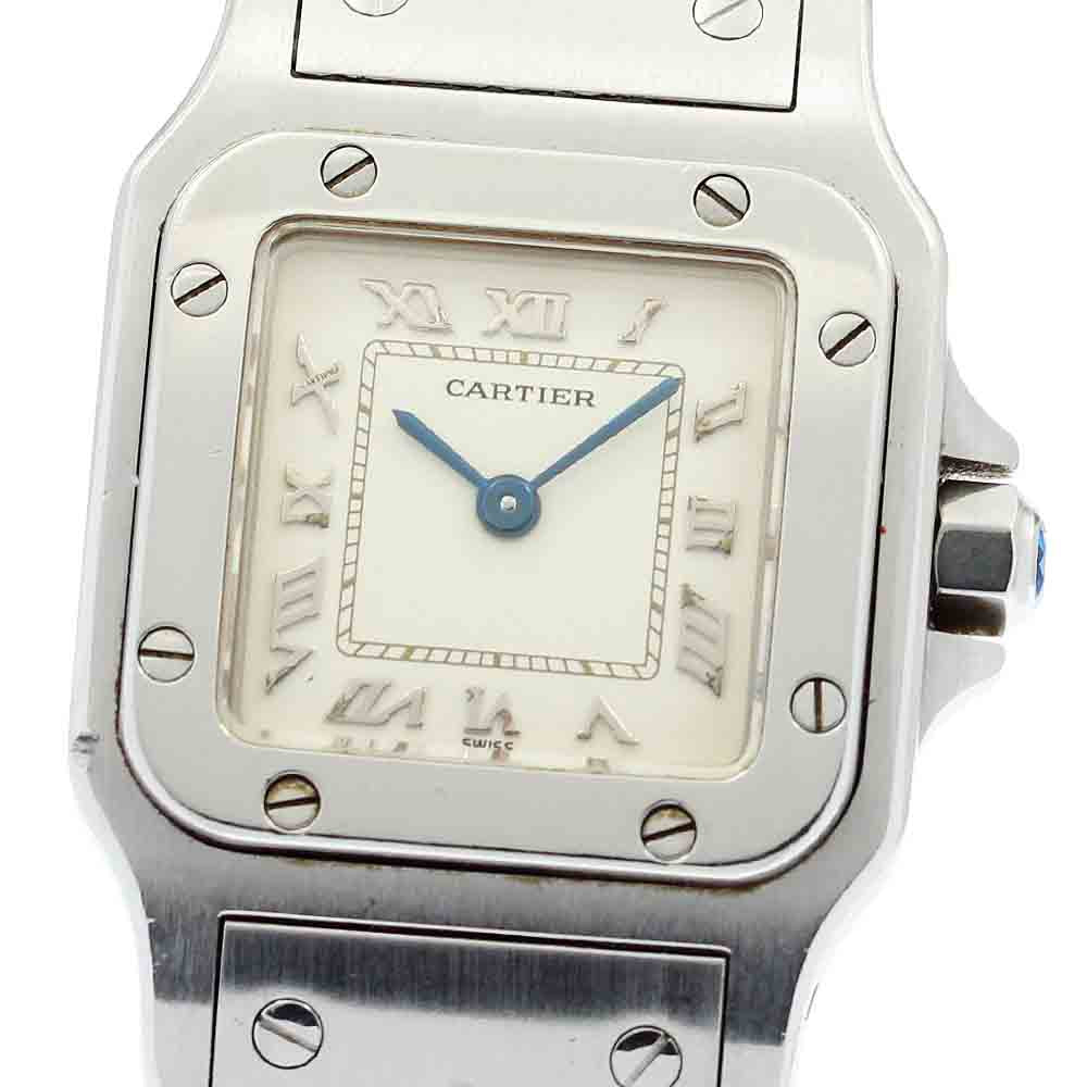 CARTIER Santos Galbe SM W20024D6 beige Dial Quartz Ladies Watch_868877