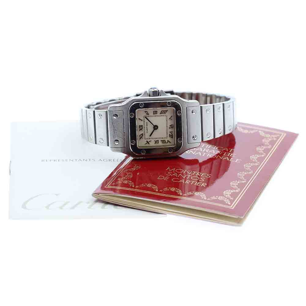 CARTIER Santos Galbe SM W20024D6 beige Dial Quartz Ladies Watch_868877