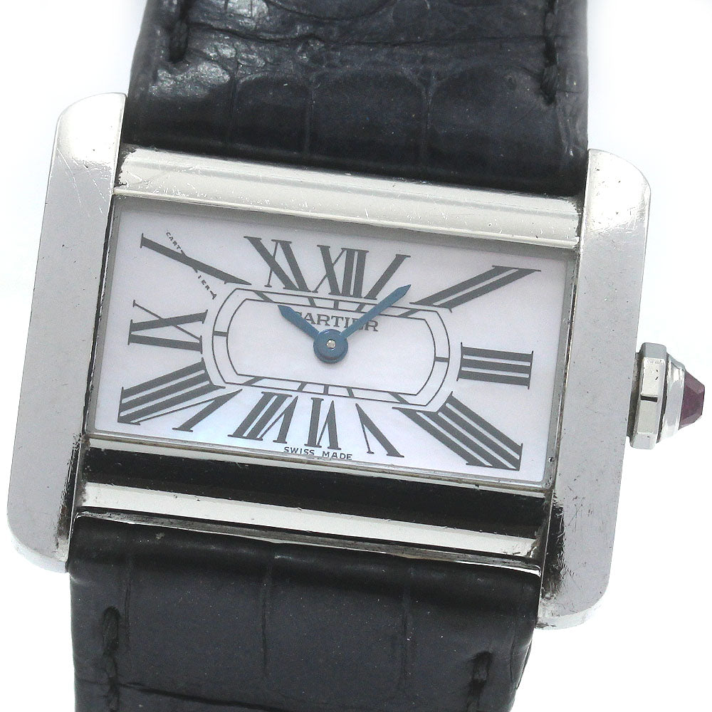 CARTIER tank divan mini W6301455 Pink shell Dial Quartz Ladies Watch_868878
