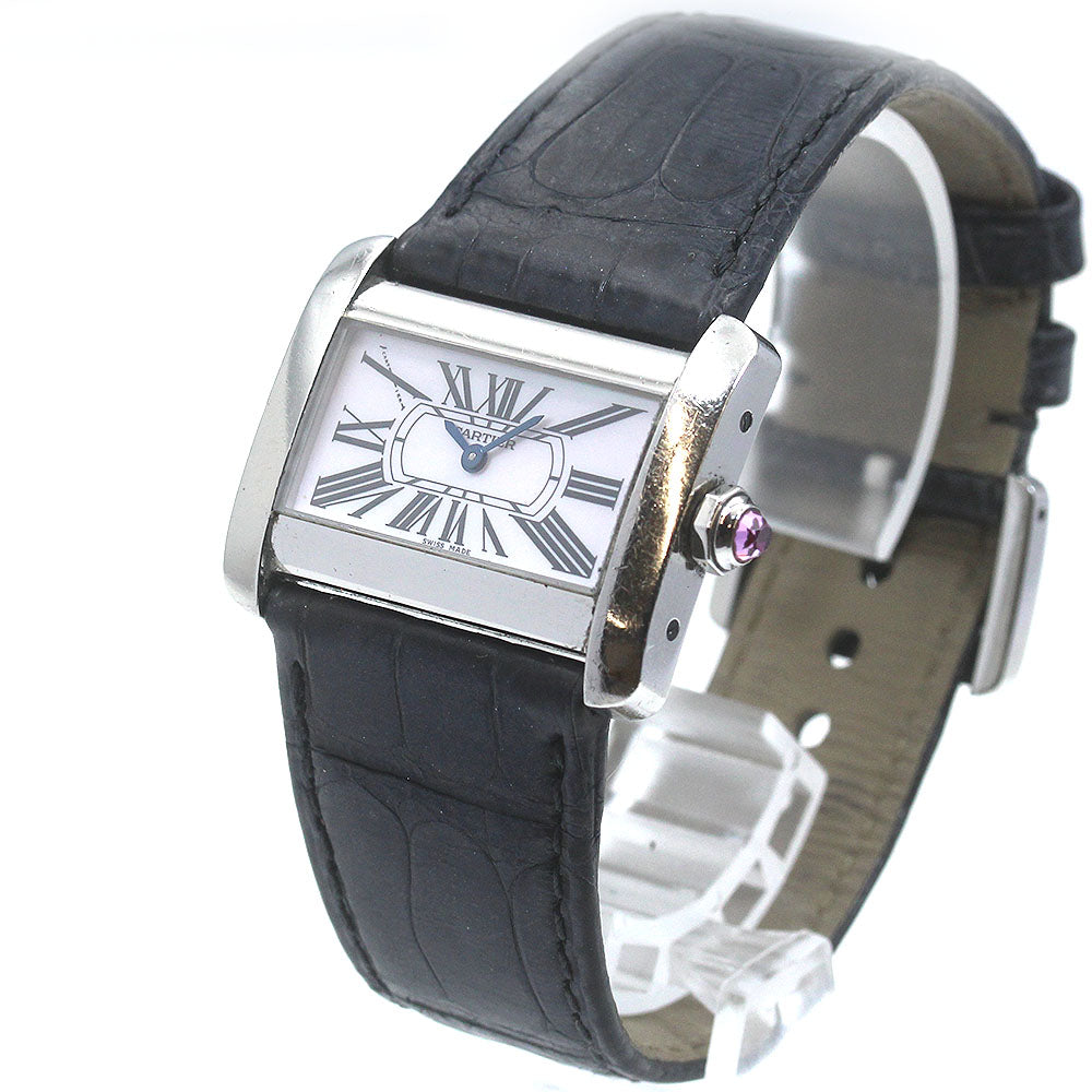 CARTIER tank divan mini W6301455 Pink shell Dial Quartz Ladies Watch_868878