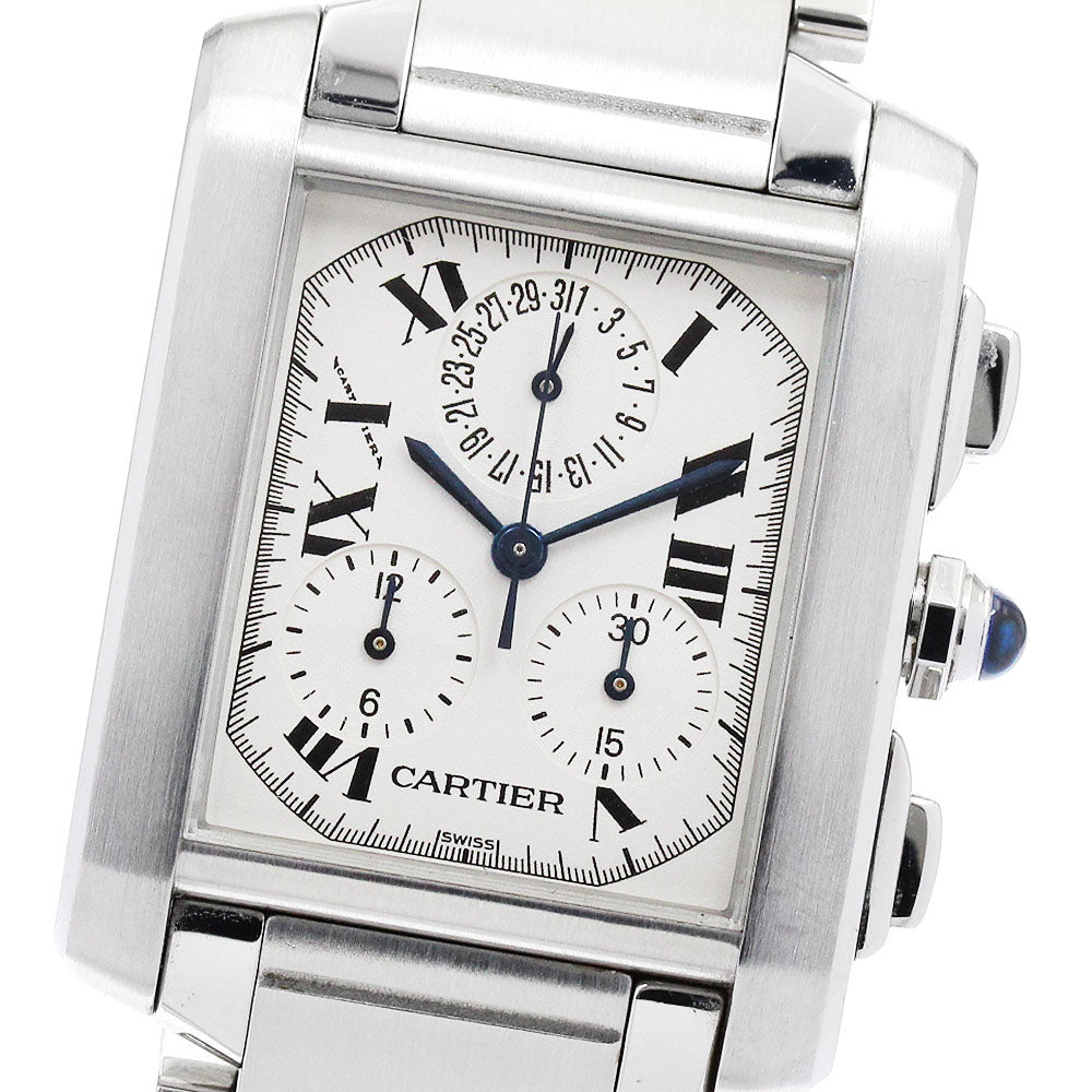 CARTIER Tank Française XL Chrono Reflex W51001Q3 Quartz Men's Watch_868881