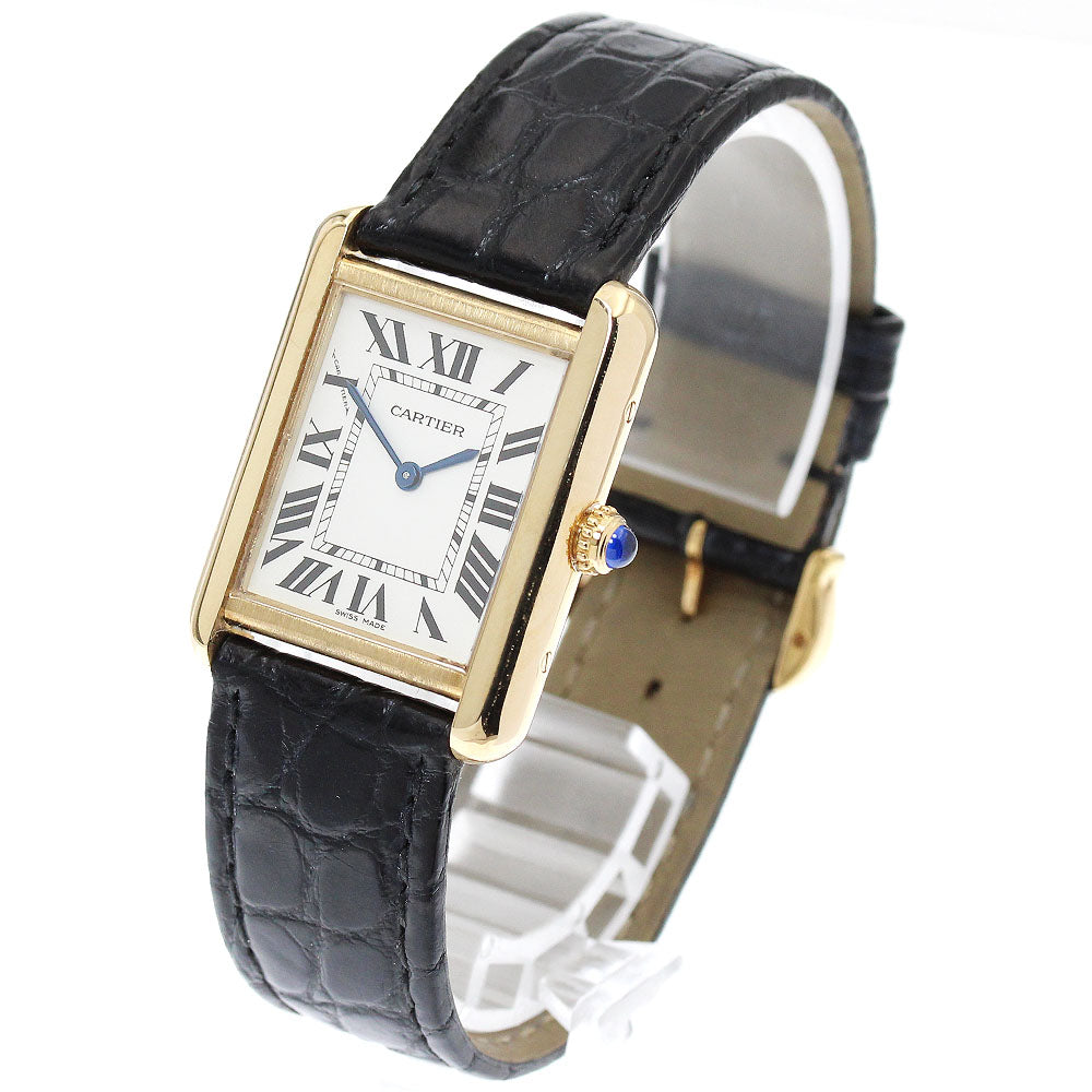 CARTIER Tank solo SM W1018755 Stainless Steel/K18YG Silver Dial Quartz Ladies Watch_868895