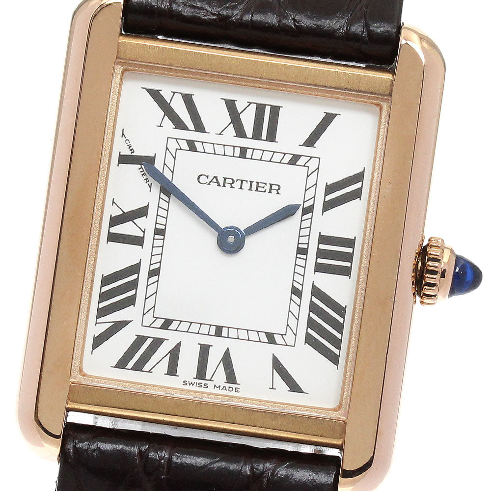 CARTIER Tank solo SM W5200024 Silver Dial Quartz Ladies Watch_868902