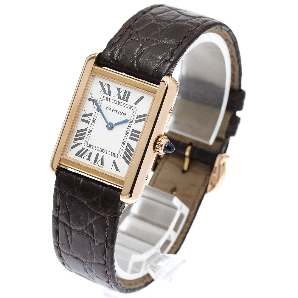 CARTIER Tank solo SM W5200024 Silver Dial Quartz Ladies Watch_868902