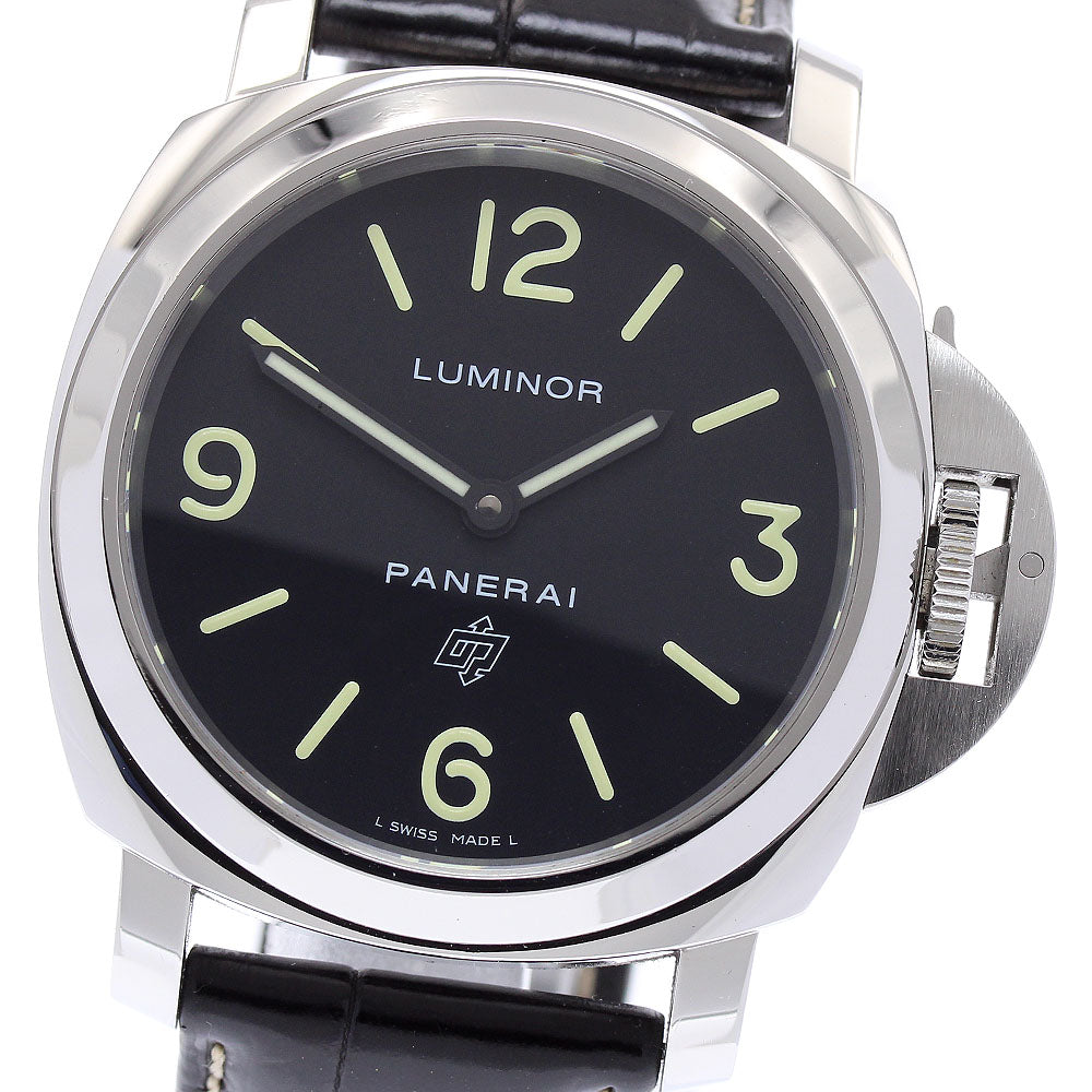 PANERAI Luminor base logo acciaio PAM01000 black Dial Hand Winding Men's Watch_868917