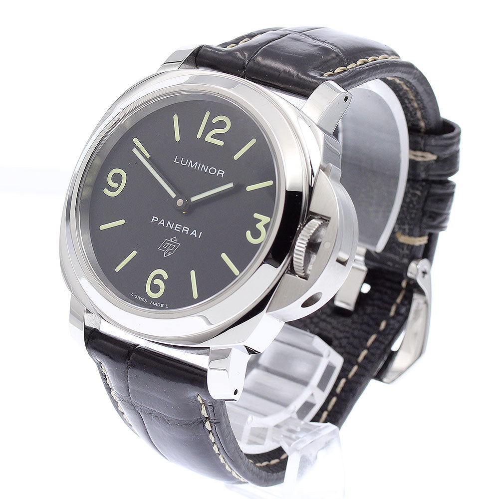 PANERAI Luminor base logo acciaio PAM01000 black Dial Hand Winding Men's Watch_868917
