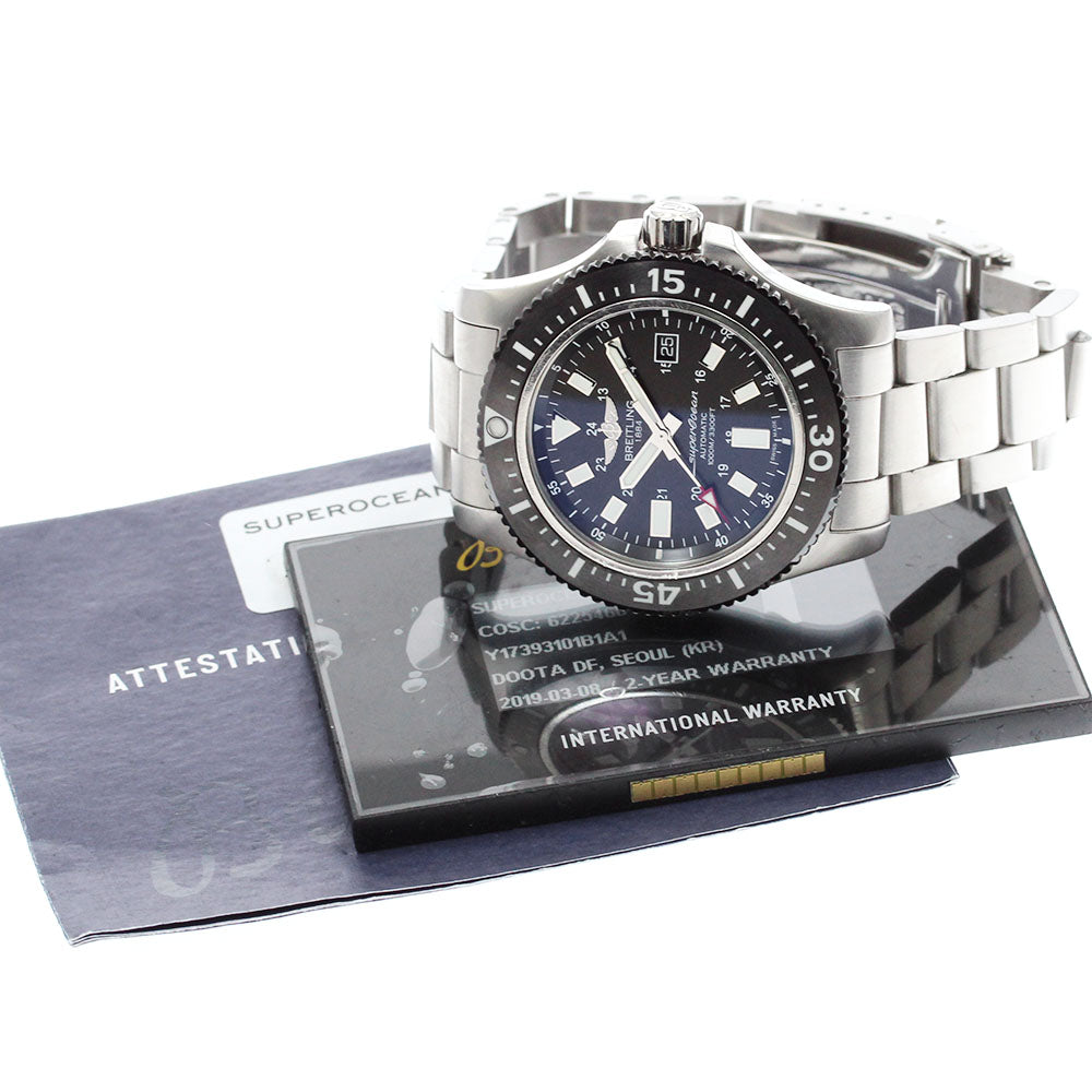 BREITLING Super Ocean 44 Special Y17393 Date Black Dial Automatic Men's_868982