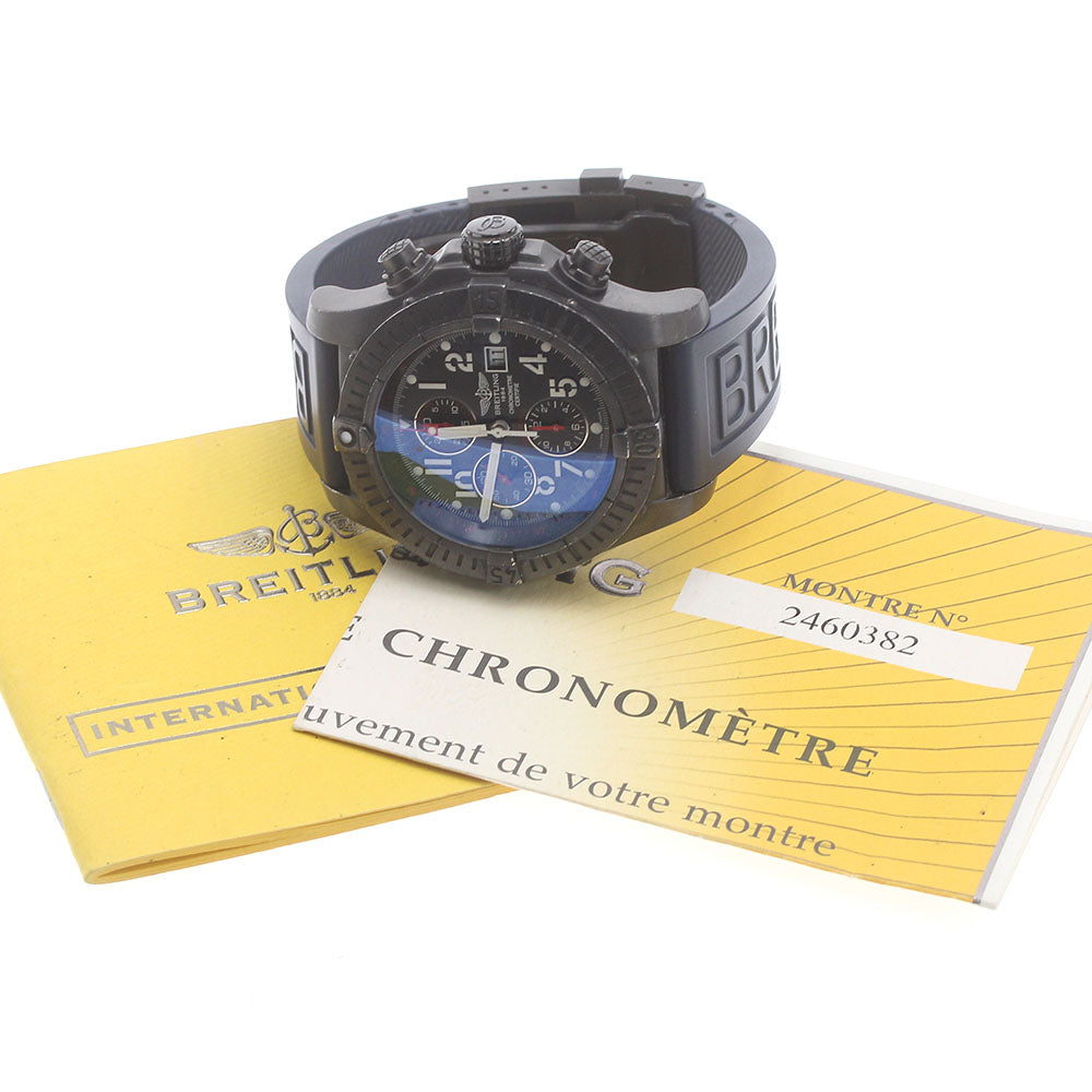 BREITLING super avenger black steel M13370 Chronograph Automatic Men's_869052