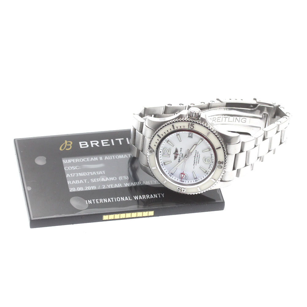 BREITLING Superocean II Automatic 36 A17316 Date White Dial Boy's Watch_869113
